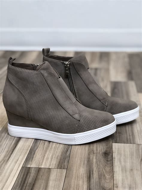 comfortable wedge sneaker.